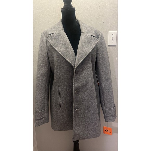 Andrew Marc Jackets & Blazers - ANDREW MARC Women's Light Gray Pea Coat Size 2XL New With Tags Thick Material